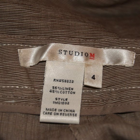 Max STUDIO M Brown Camilla Wide-Leg Pants sz 4 NEW - Picture 5 of 6